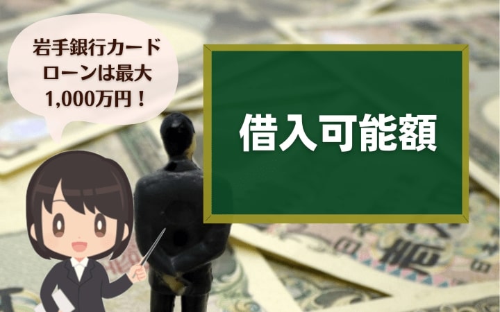 借入可能額が10万～1,000万円までと幅広い